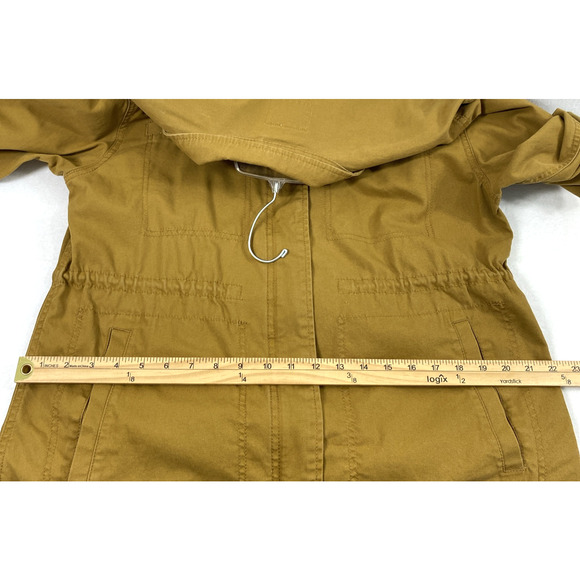 Women Field Jacket Size Medium Brown Barn Chore Utility Coat Pockets Lightweight - Picture 6 of 15